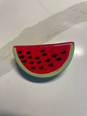 Nora Fleming Watermelon Resin Mini - Red, Green, Black